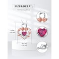 thumbnail image 4 of Dorunmo Infinity Heart Necklace 925 Sterling Silver Red Rose Necklace July Birthstone Jewelry for Bride, 4 of 7