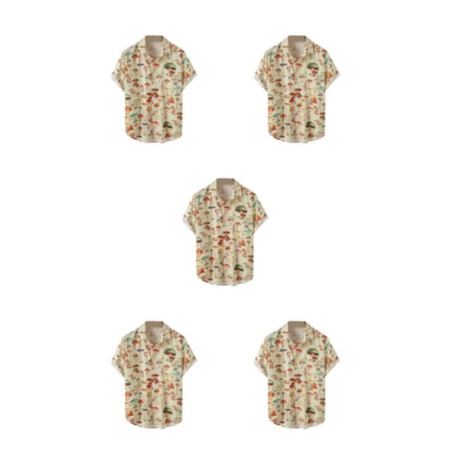 Maytalsory Comfortable And tylih Men Hawaiian hirt ummer Comfortable And Breathable XXL 5Set