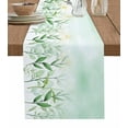 thumbnail image 7 of Green Fall Leaves Table Runner-Cotton Linen- 72 Inch Holiday Dresser Scarves, Country Floral Flower Plant Watercolor Tablerunner for Kitchen Coffee/Dining Bedroom Living Room Dinner Scarf Décor 18x72, 7 of 7