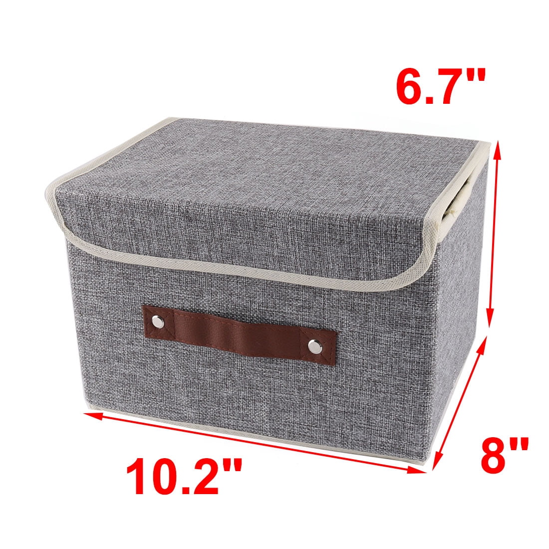 Unique Bargains Household Cotton Linen Towel Socks Holder Storage Box Organizer Gray