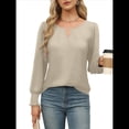 thumbnail image 3 of Blusas de Larga para Mujer, Blusas Informales de Negocios, Elegantes, para el Trabajo, la Oficina, Camisas Holgadas de Verano, Conjuntos de Moda 2025 Albaricoque XXL, 3 of 8
