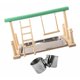thumbnail image 4 of 1 soporte de mesa para pájaros de loro, 2 tazas de acero para razas medianas y grandes Soporte esmerilado con tazas de 5 cm Sharpla Pájaros loro Playstand, 4 of 8