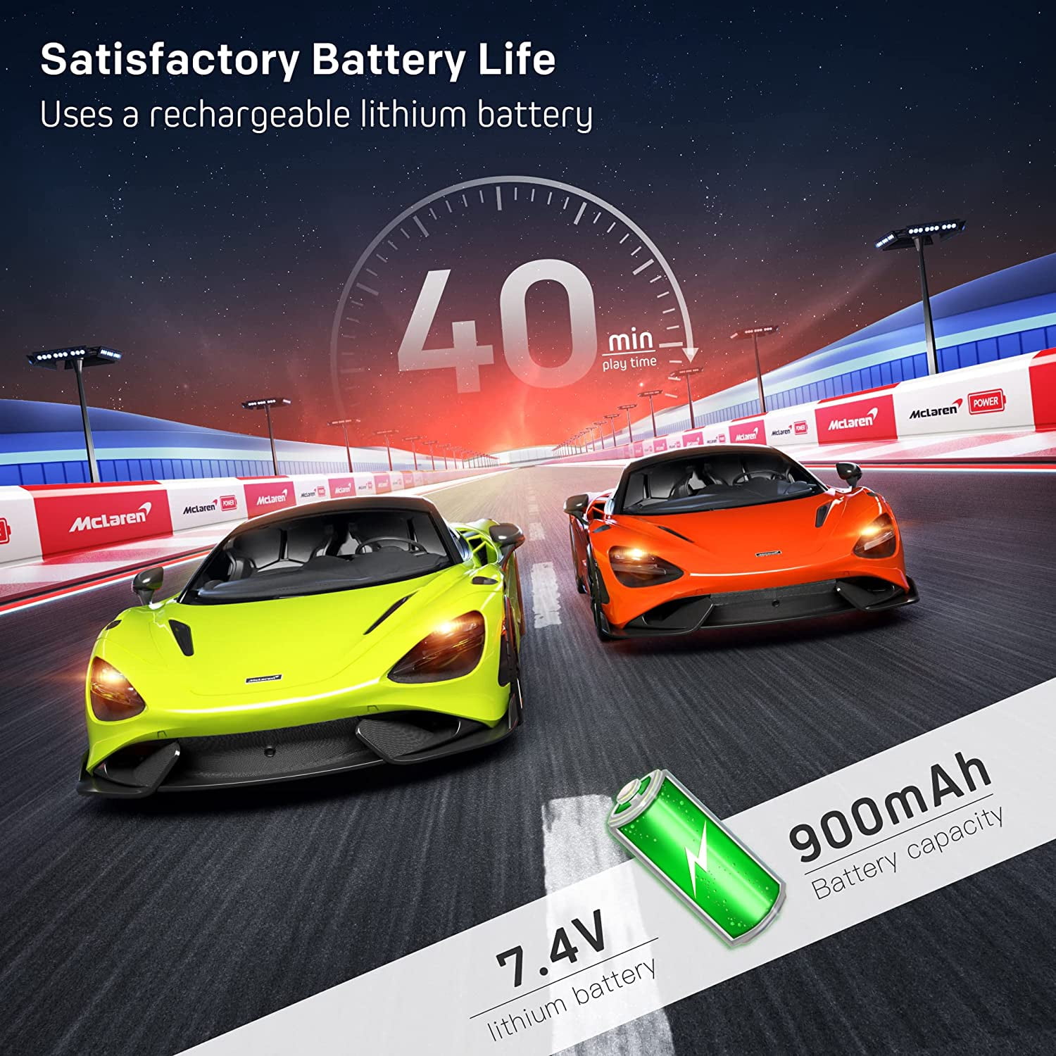 MIEBELY Remote Control Car, McLaren Rc Cars Officially Licensed 1/12 Scale 7.4V 900mAh Toy Car with 12km/h Fast Model Car Headlight for Adults Kids Boys Age 6-12 Year Birthday Ideas Gift