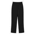 thumbnail image 5 of Cotton Linen Pants Women Elastic Waisted Ankle Work Pants Solid Color Straight Leg Casual Lounge Pants, 5 of 7