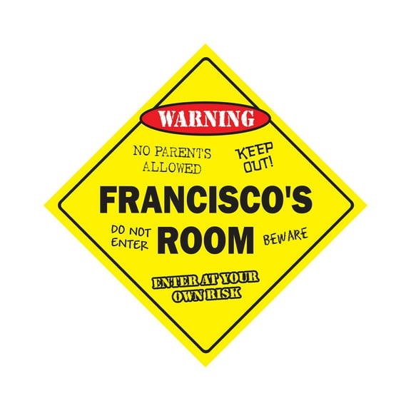 SignMission X-Franciscos Room 12 x 12 in. Crossing Zone Xing Room Sign - Franciscos