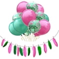 thumbnail image 2 of Set de decoración de pancartas y globos perfecl De Látex rico y Confeti Verde, 2 of 8