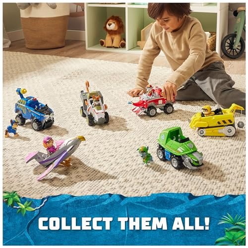 PAW Patrol Jungle Pups, Rubble Rhino Vehicle Truck & Collectible Action Figure