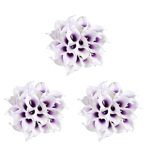 72Pcs Artificial Calla Lily Flowers for DIY Centerpieces Home Decor( in White)