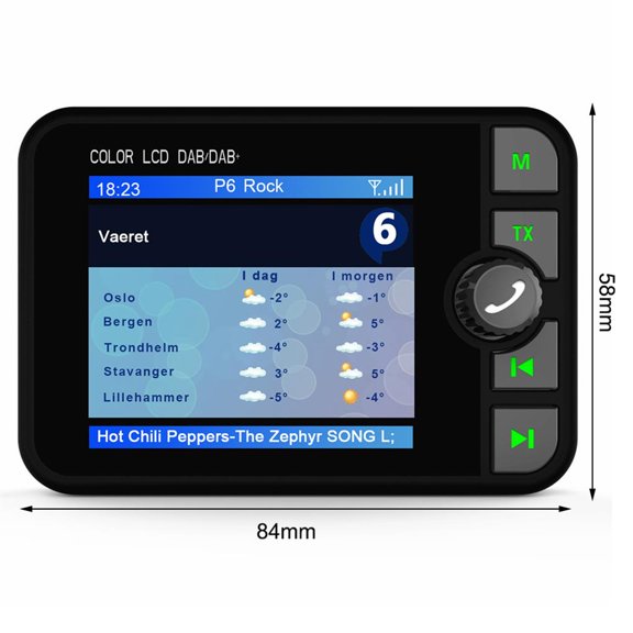 Receptor Bluetooth Adaptador De Radio Digital Dab Para Automóvil Con Pantalla Lcd Interfaz Aux Soporte Transmisor Fm Música Bt Cateissary EL012195-00