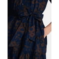 thumbnail image 5 of Time and Tru Women's Cotton Tiered Mini Dress with Ruffle Hem, Sizes XS-XXXL, 5 of 6