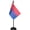 Bisexual, variant on Bisexual Bi Pride Deluxe Desk Flag Set - 6 x 4 Inch Miniature Desktop Flag with 12" Solid Pole - Vivid Color and Fade Resistant - Black Base and Spear Top