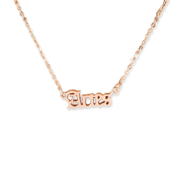 Collar del Zodiaco Qarigey Oro Rosa Ins colgante cómodo único Aries