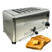 2500W 6-Slice Commercial Toaster, 110V Heavy Duty Toaster Oven CE Approved
