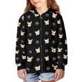 thumbnail image 2 of Xoenoiee Boston Terrier Print Casual Hooded Jacket for Teen Girls Boys Zip Up Hoodie Long Sleeve Sweatshirt with Pocket Kids Youth Fall Outerwear Outfits for 14-16 Years Kids, 2 of 7