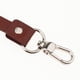 thumbnail image 3 of Correa de cuello de cuero sintético para hombre y mujer, con clips metálicos para tarjetas de identificación e insignias. Marrón rojizo, 3 of 7