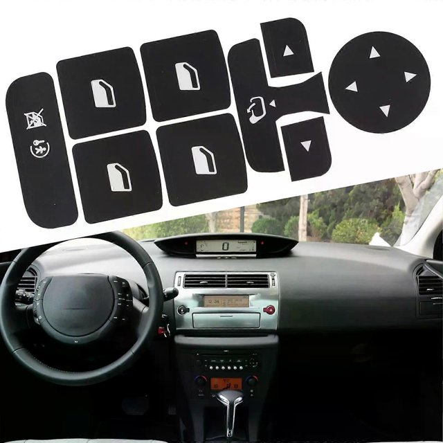 Car Button Repair Decal Sticker For C4 For Grand For Picasso Window Button Repair Sticker Vinyl Car Interior Decor Accessories