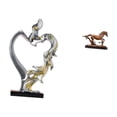 thumbnail image 5 of 2 Pieces Couple Statue Horse Figurine Sculpture Resin Material Decorative Gift for Bedroom Living Room Bookshelf Display, 5 of 8