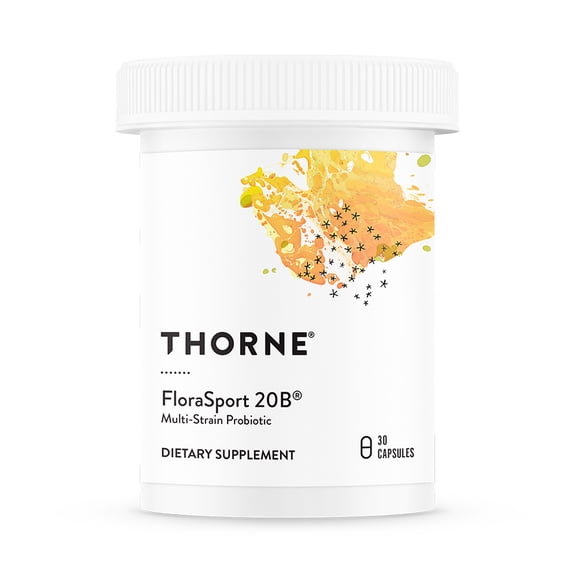 THORNE - FloraSport 20B - Probiotic Supplement - Promotes Digestive Support, Gut Health, Immune Function and Occasional Diarrhea or Constipation* - NSF Certified for Sport - 30 Capsules - 30 Servings