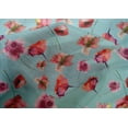 thumbnail image 4 of oneOone Cotton Silk Sky Blue Fabric Flower Watercolor Sewing Fabric By The Yard Printed Diy Clothing Sewing Supplies 42 Inch Wide, 4 of 4