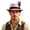 1-Pink4059, variant on XIAOCHA Mens Feather‑Accent Fedora Hat Short‑Brim Western Hat Party Headwear,Navy