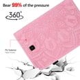 thumbnail image 2 of Case for Samsung Galaxy Tab A 8.0 2018 Model SM-T387, Slim Embossed Flower Premium Faux Leather Folio Stand Protective Cover with Card Holders, 2 of 6