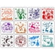thumbnail image 1 of Plantillas navideñas para ventanas, 12 piezas de plantillas navideñas reutilizables para niños y adultos, plantillas navideñas de plástico para pintar para ventanas, álbumes de recortes y manualidades, 1 of 5