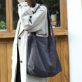 thumbnail image 4 of Women Corduroy Handbag Girls Grocery Shoulder Bag Large Capacity Tote Bags Gift, 4 of 21