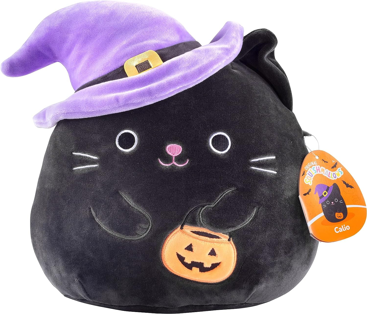 Squishmallows 10" Black Cat with Witch Hat Official Kellytoy
