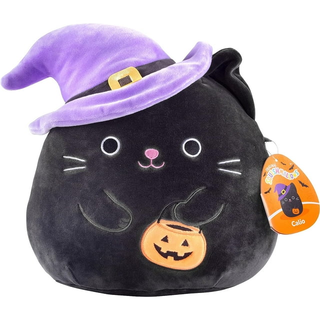 Squishmallows 10" Black Cat with Witch Hat Official Kellytoy
