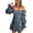 Blue Dress for Women, variant on Women's Mini A Line Babydoll Dress Floral Boho Winter Trendy Holiday Long Sleeve Autumn Dresses Hawaiian Tropics Elegant Beach Tiered Off Shoulder Beige XL