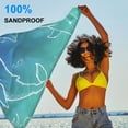 thumbnail image 5 of Beach Blanket Waterproof Oversized 95”x 80”,Ideal for 3-7 Adults. Stay Sand-Free during Travel, Hiking, and Camping with this Stylish Ocean-Style Picnic Mat., 5 of 8