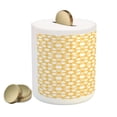 thumbnail image 2 of Geometry Piggy Bank, Traditional Shapes Pattern Moroccan Effects Art Print, Ceramic Coin Bank Money Box for Cash Saving, 3.6" X 3.2", Earth Yellow, by Ambesonne, 2 of 4