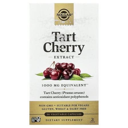 Solgar Tart Cherry Extract, 1,000 mg, 90 Vegetable Capsules