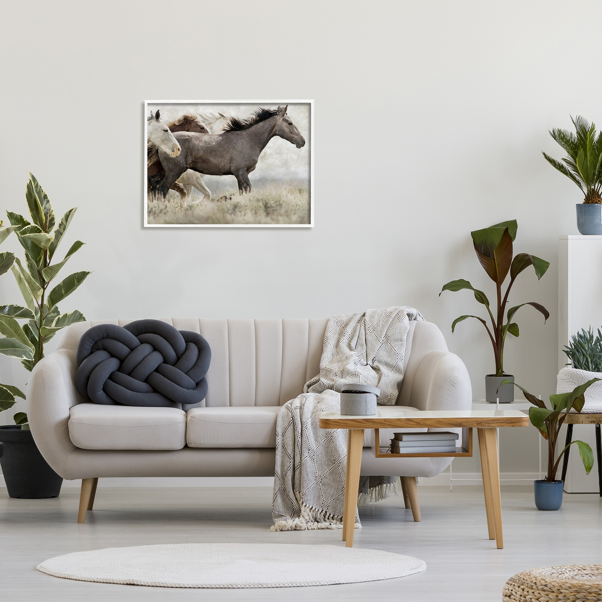 Stupell Industries Rustic Southwestern Horses Animals & Insects Photography White Framed Art Print Wall Art, 30 x 24