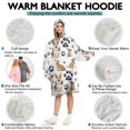 thumbnail image 5 of Corgi Dog and Footprints Wearable Oversized Blanket,Wearable Blanket Hoodie for Adults,Cozy Hooded Blankets with Super Pockets,Super Warm Fuzzy Pullover for Women & Men, 5 of 6