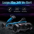 thumbnail image 4 of Simzone Go Kart for Kids 24V Battery 300WX2 Motors Pedal On Foot Go Cart 8MPH High Speed Drifting Car with Slow Start Function Music Elastic Durable Tires, Blue, 4 of 7