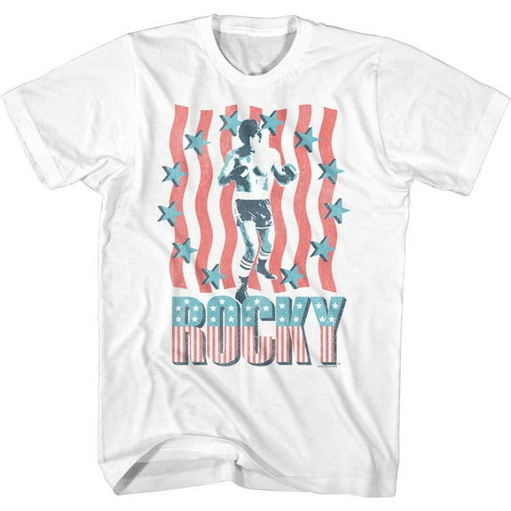 Rocky Patriotic Rocky White Adult T-Shirt 5Xl