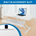 thumbnail image 6 of （White）Standing Desk，Height Adjustable Standing Desk Riser Manual Pneumatic Spring Stable Iron Standing Desk Converter, Laptop Workstation Standing Desk Attachment for Home, School, Company, 6 of 9