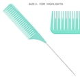 thumbnail image 2 of Vellen Hair Ultimate Highlight Comb Set Heat Resistant, PEI Material 430°F Heat Resistant, for Babylight and Chunky Highlight - 5 Sizes (Mint), 2 of 8