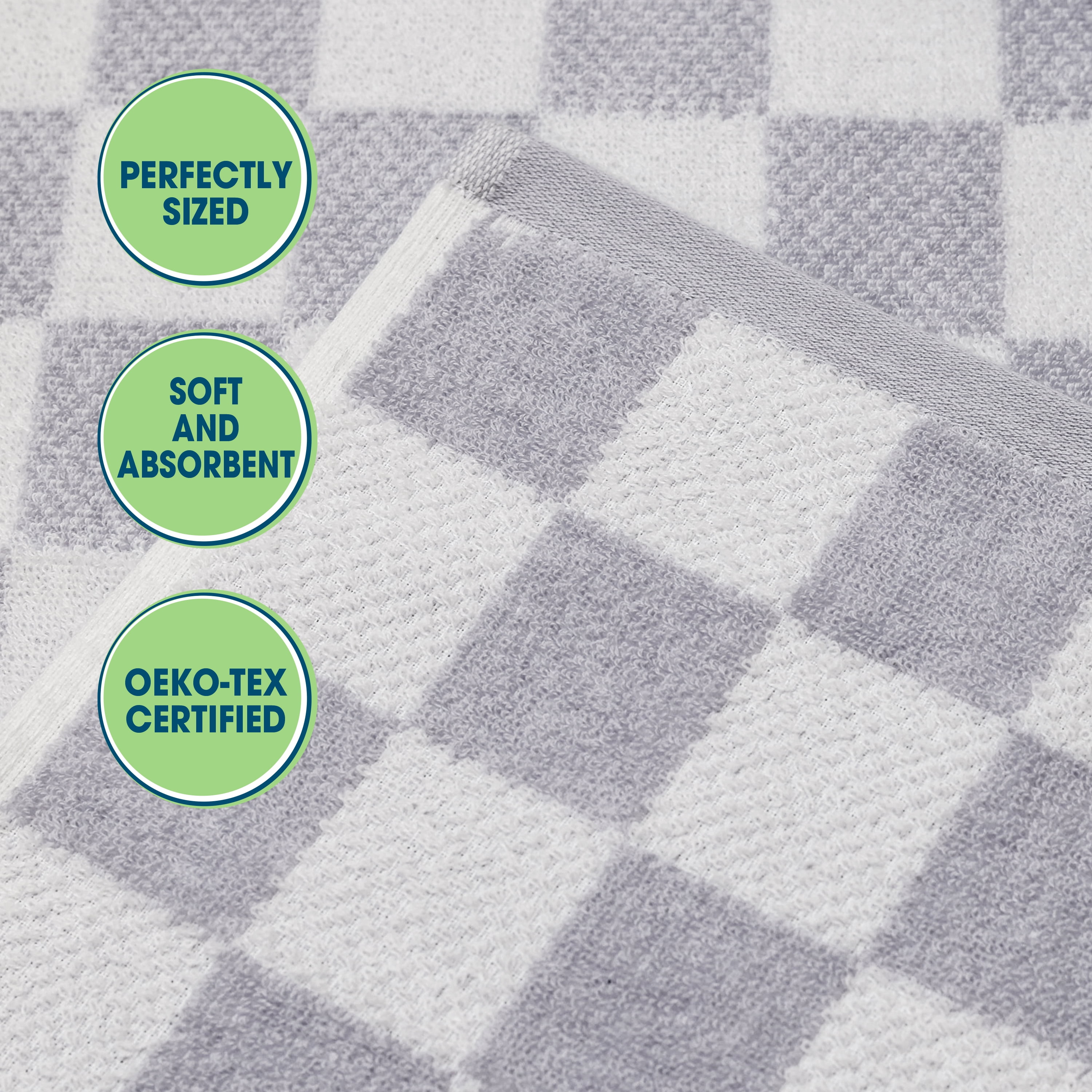 Your Zone Kids Bath Towel Cotton Blended Fabric, Gray