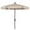 Champagne Bronze, variant on 7.5 ft. 6 Rib Crank White Hex Garden Umbrella with Beige Vinyl Coated Weave Canopy