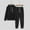Black, variant on Tejiojio Fall Clearance Ladies Fashion Slim Sports Long Sleeve Two-piece Color Block Sweatshirt Set