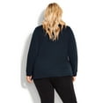 thumbnail image 2 of Avenue Women's Plus Size Hi Lo Sweat Top, 2 of 2