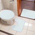 thumbnail image 4 of Aqua Spring Floral Bath Mat 3 Piece Bathroom Rug Set, Summer Botanical Watercolor Non Slip Bath Rug Contour Mat and Toilet Lid Cover, Absorbent Shower Mats Soft Bath Rugs and Mats Sets, 4 of 8