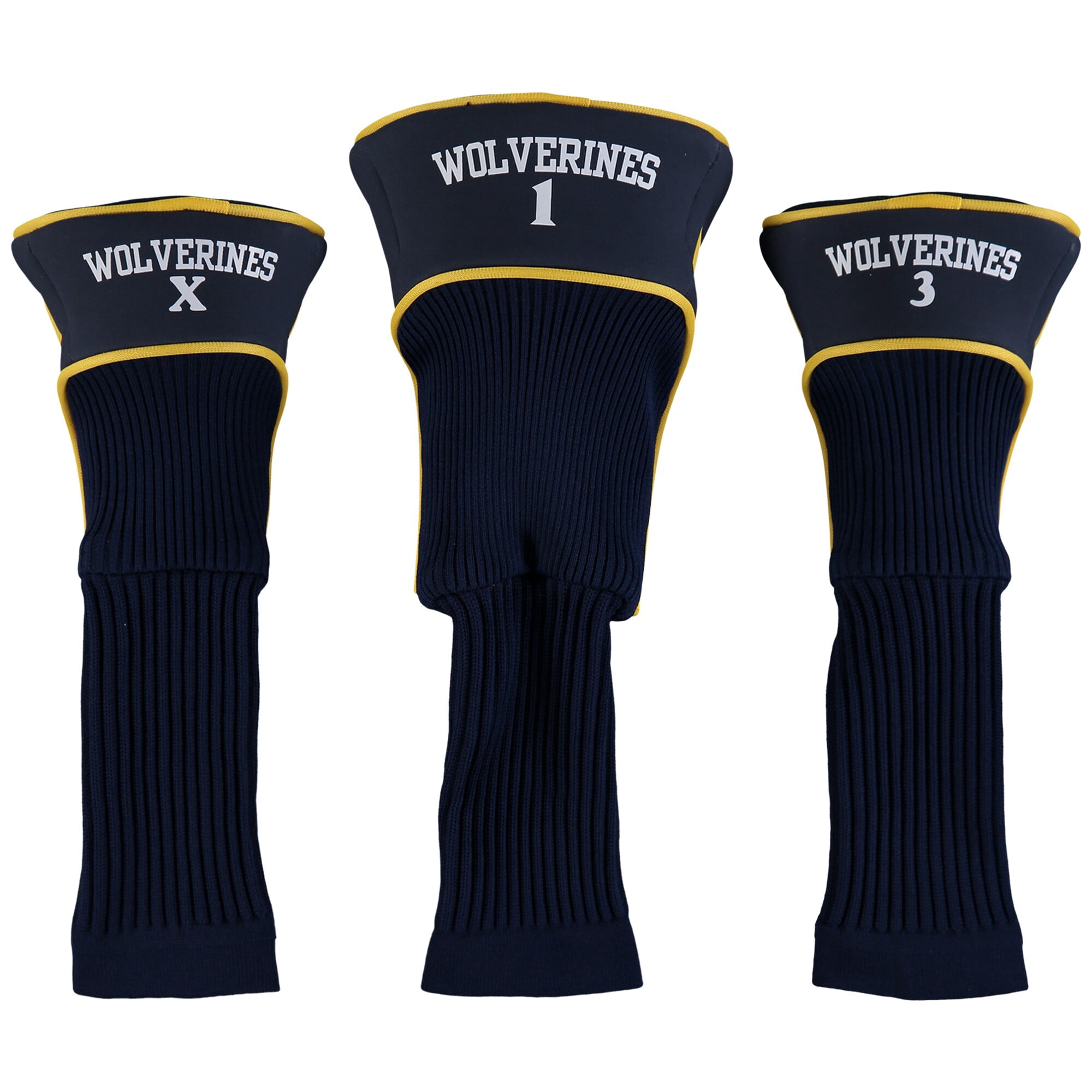 Michigan Wolverines 3-Pack Contour Golf Club Head Covers