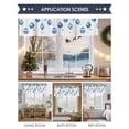 thumbnail image 6 of Christmas Blue Valances for Windows, 54 x 18in, Watercolor Christmas Balls Snowflake Pattern Rod Pocket Kitchen Valance Curtain Light Filtering Window Treatments for Living Room Bedroom, 1 Panel, 6 of 7