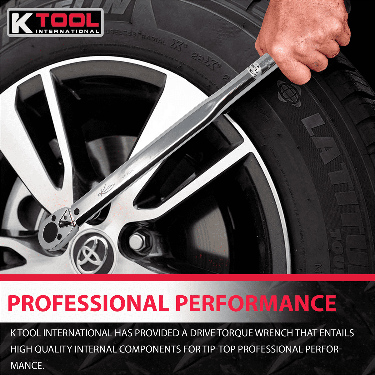 K-Tool 72102 72102 1/2" Drive 50-250 ft/lbs Ratchet Style Torque Wrench