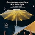 thumbnail image 3 of Patio Umbrella String Lights With Remote Control, 3.9Ft 104 LEDs, Battery Operated, Waterproof Wireless Lighting For Outdoor Backyard Garden Umbrella Decor col, 3 of 5