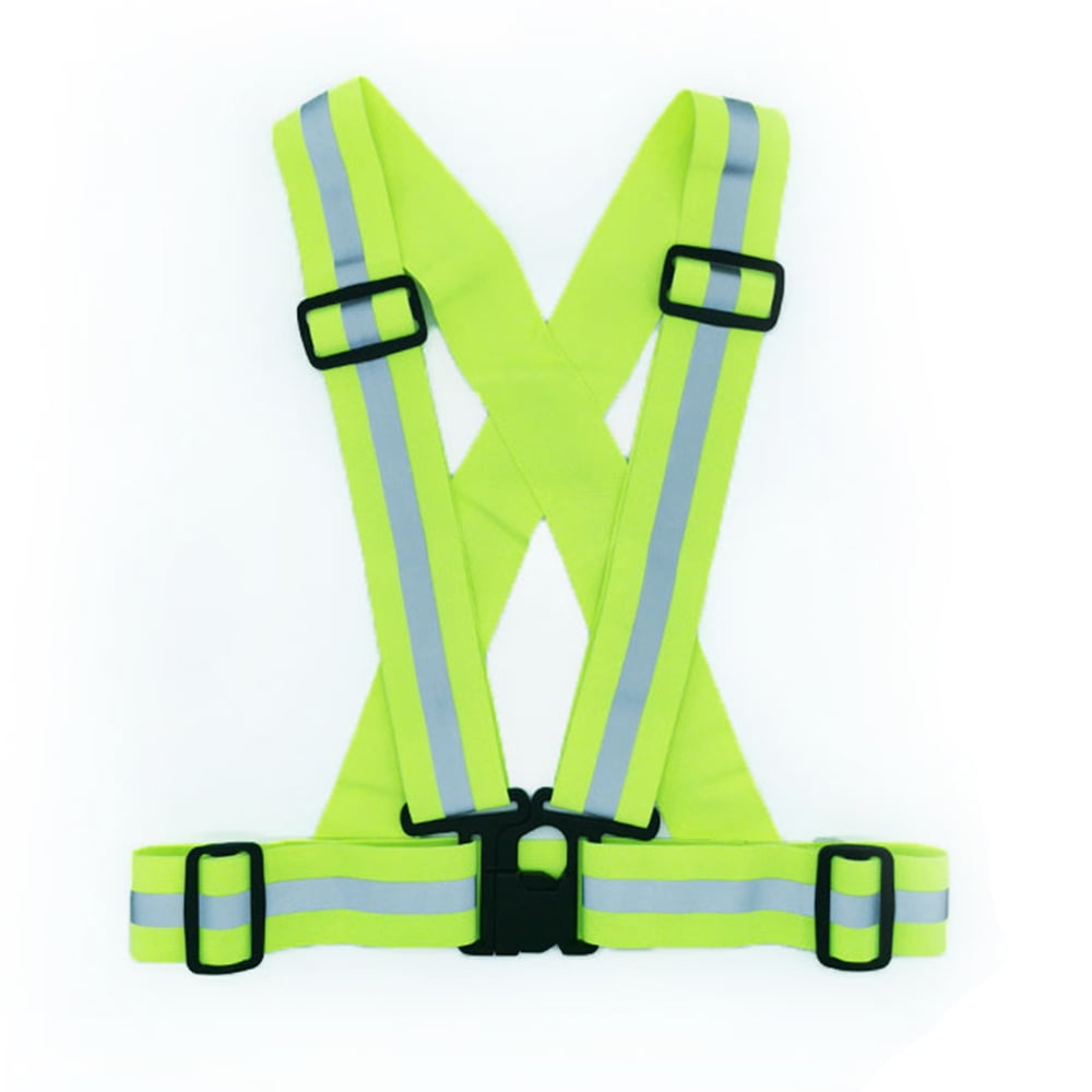 US Reflective Safe Belt Vest Adjustable High Visibility for Night Sports Run New 