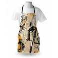 thumbnail image 3 of African Apron Saxophonist on Murky Backdrop Playing Music Rhythm Groovy Band Artwork, Unisex Kitchen Bib Apron with Adjustable Neck for Cooking Baking Gardening, Marigold Tan Black, by Ambesonne, 3 of 3